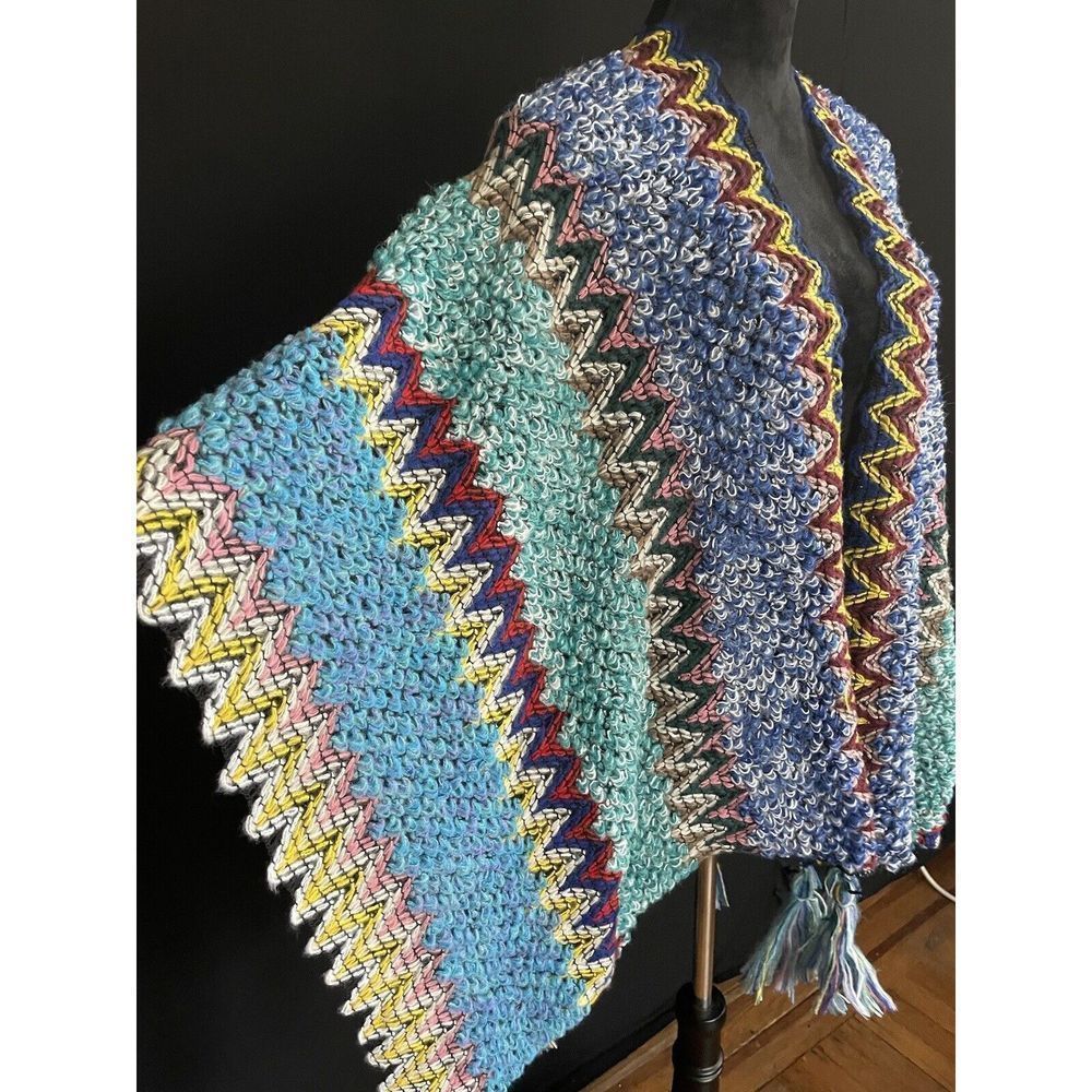 Autumn Cape /wrap With Tassel- color NEON